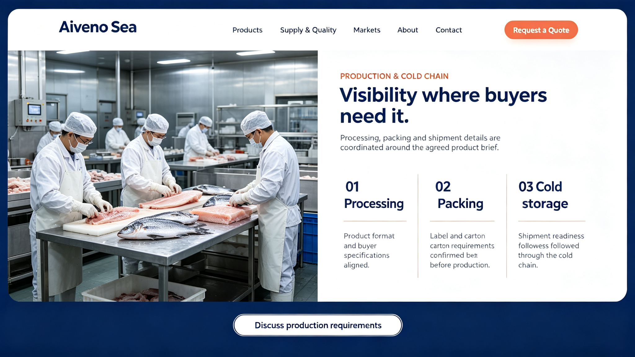 Production & cold chain